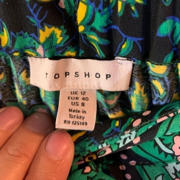 Women’s Topshop green paisley print skirt - Picture 3 of 6